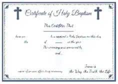Amazing Holy Baptism Certificate Template