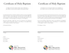 Certificate Of Holy Baptism Template