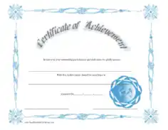 Freeprintable Acheivement Certificates Template