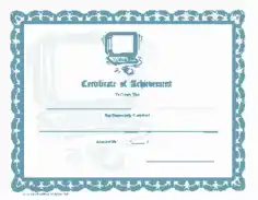 Free Download PDF Books, Get Certificates of Achievement Template