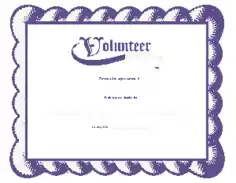 Free Download PDF Books, Volunteer Certificate of Appreciation Template