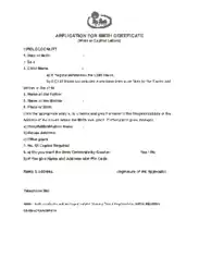 Free Download PDF Books, Application For Birth Certificate Template