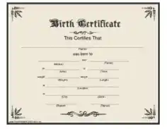 Birth Certificate Design Template