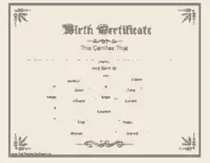 Free Download PDF Books, Official Birth Certificate Template