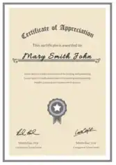 Company Appreciation Certificate Template