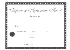 Employee Appreciation Award Sample Certificate Template
