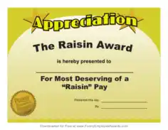 Free Printable Appreciation Award Certificate Template