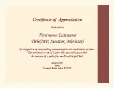 Outstanding Performance Certificate of Appreciation Template