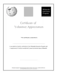 Free Download PDF Books, Sample Volunteer Appreciation Certificate Template
