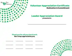 Free Download PDF Books, Volunteer Appreciation Certificate Template
