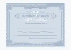 Simple Certificate of Death Template