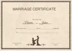 Free Download PDF Books, Certified Marriage Certificate Template