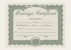 Marriage Certificate PDF Template