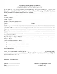 Free Download PDF Books, Certificate of Medical Fitness Form Template
