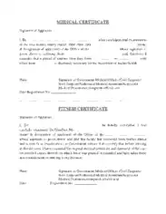 Medical Fitness Certificate Form Template