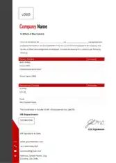 Salary Certificate Format Template