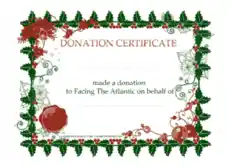 Basic Donation Certificate Template