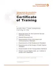 Certificate for Employe Training Template