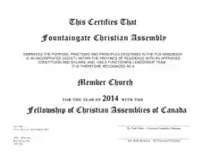 Christian Membership Certificate Template