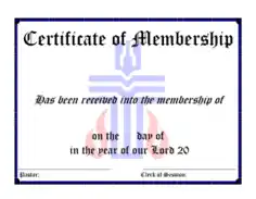 Sample Membership Certificate Template