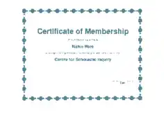 Scholastic Membership Certificate Template