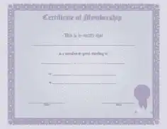 Simple Membership Certificate Template