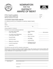 District Award of Merit Certificate Template