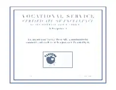 Vocational Service Award Certificate Example Template
