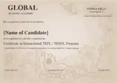Global Training Academy Certificate Template