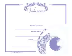 Volunteer Certificate Sample Template