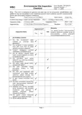 Construction Inspection Checklist Form Template