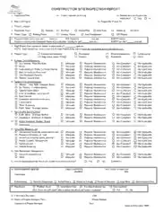 Construction Site Inspection Report Form Template