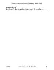 Engineers Construction Inspection Report Form Template