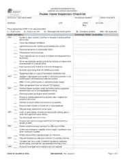Foster Home Inspection Checklist Form Template