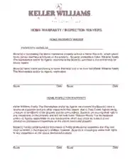 Home Warranty Inspection Form Template