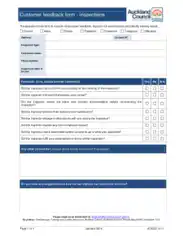 Free Download PDF Books, Inspections Customer Feedback Form Template