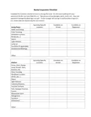 Rental Inspection Checklist Sample Form Template