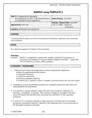 Inspection Report Format Form Template
