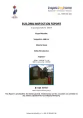 Residential Commercial Buidling Inspection Report Form Template