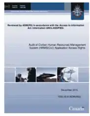 Audit Report of Human Resources Management System Template