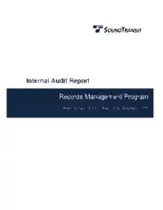 Records Management Program Internal Audit Report Template