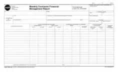 Monthly Contractor Financial Management Report Template