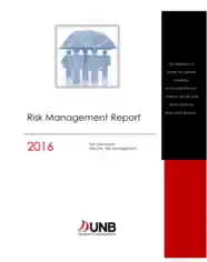 Risk Management Report Sample Template