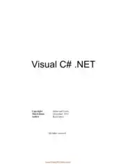 C# Dot Net, Pdf Free Download