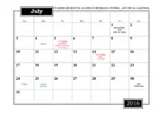 Fiscal Month Calendar Template