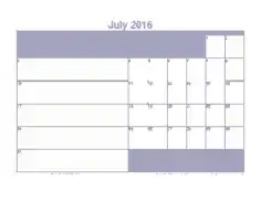 Free Printable Monthly Calendar Template