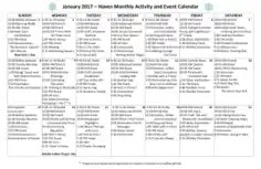 Free Download PDF Books, Monthly Activity Calendar Printable Template