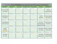 Free Download PDF Books, Monthly Schedule Calendar Template