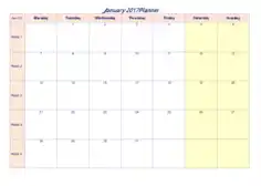 Free Download PDF Books, Printable Monthly Priority Calendar Template