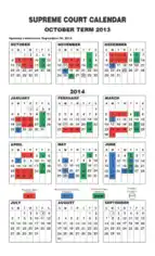 Supreme Court Month Calendar Template